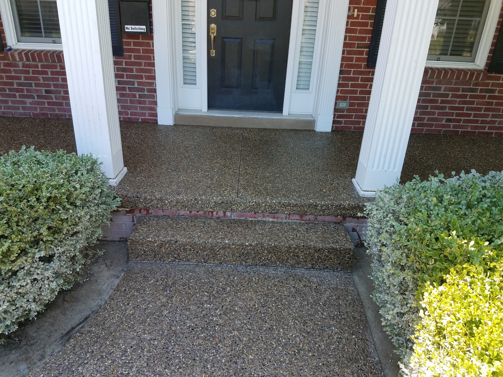 custom concrete porch installation