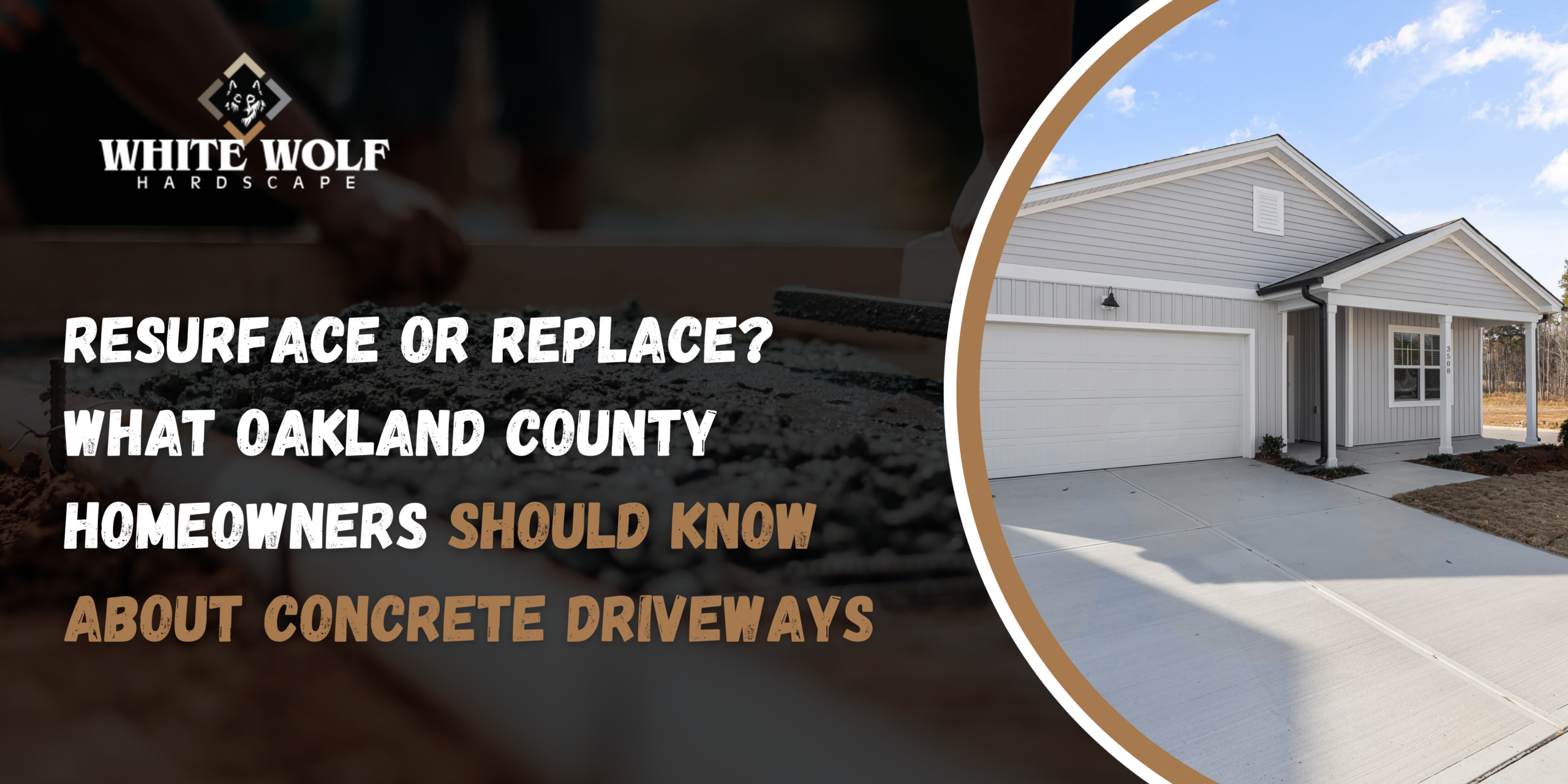 Resurface or Replace? What Oakland County Homeowners Should Know About Concrete Driveways